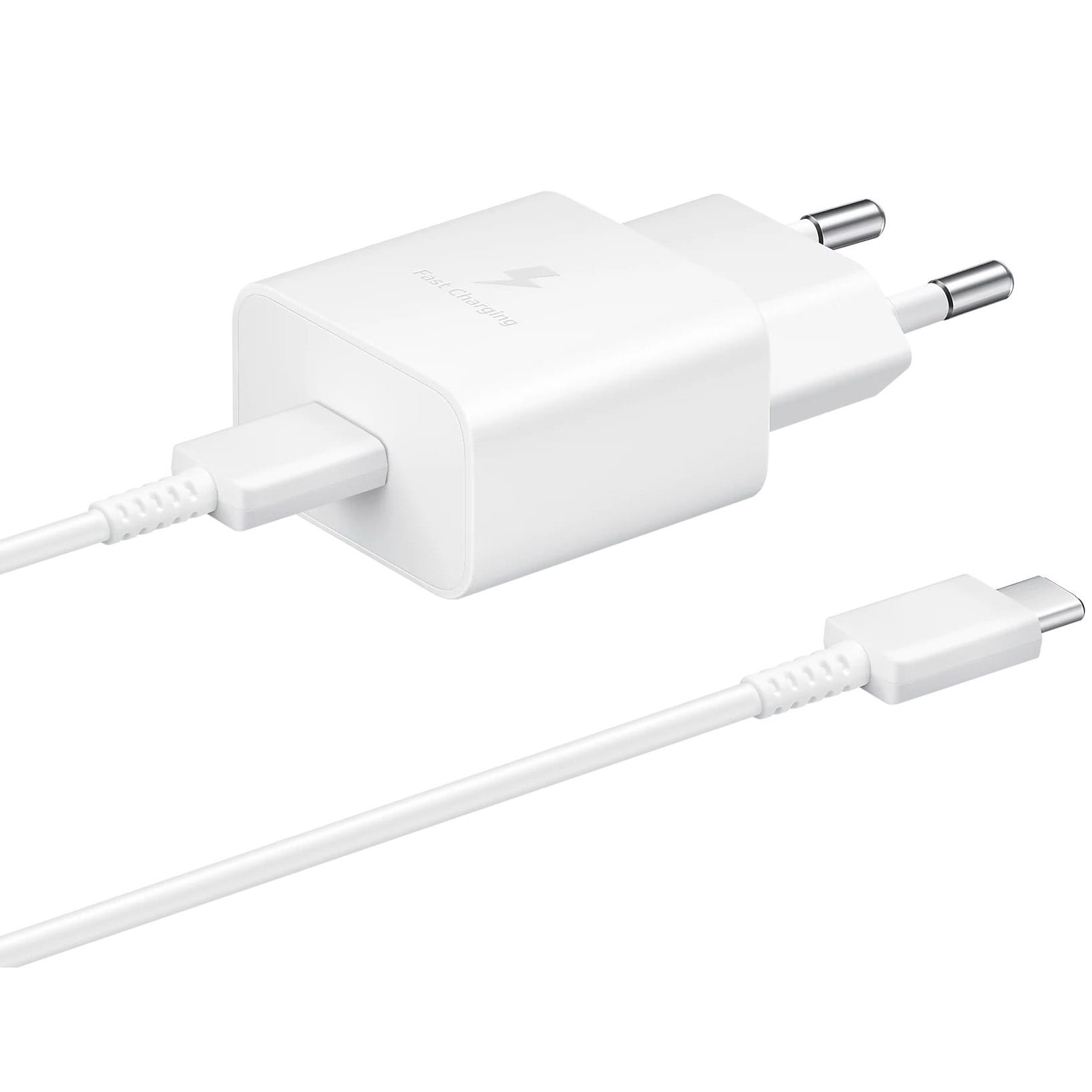Wandladegerät Samsung Power Adapter 15W PD + USB-C Kabel, weiß
