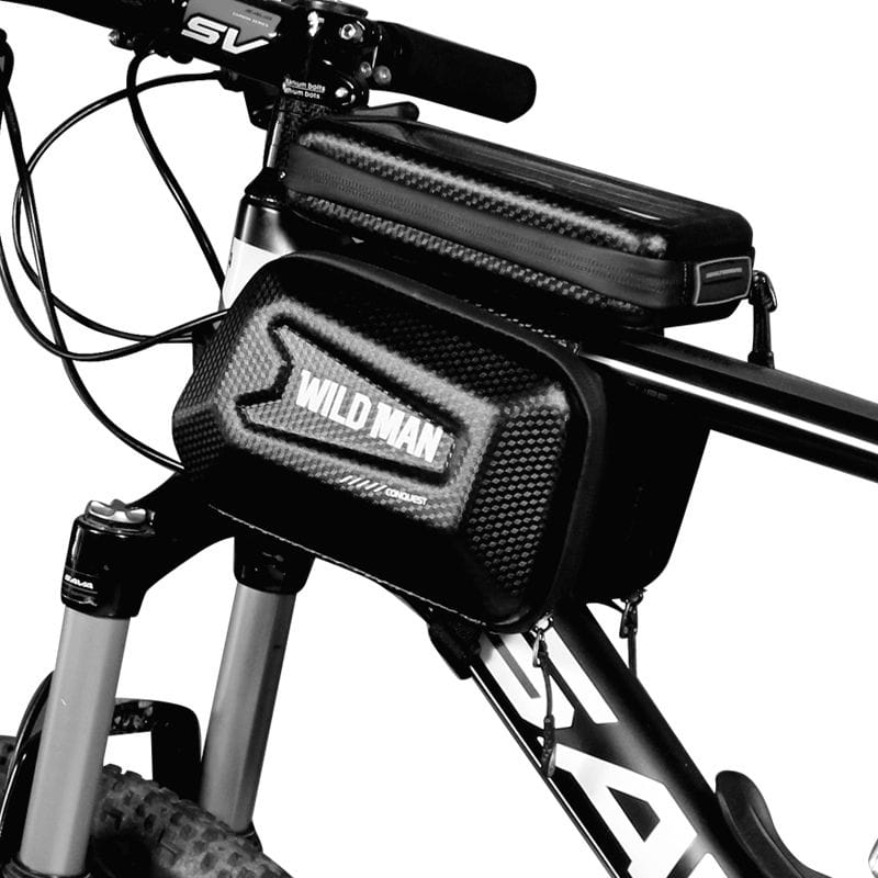 Dreifache Fahrradgepäcktasche WildMan HardPouch "XL" schwarz