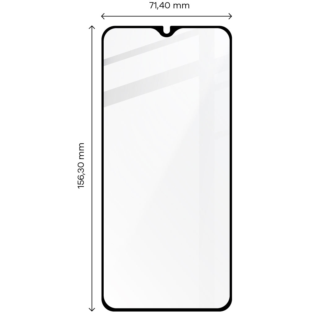 Gehärtetes Glas Bizon Glass Edge für Galaxy A24 4G, Schwarz
