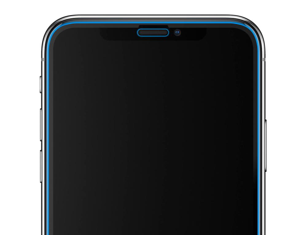 Glas für die Schutzhülle Spigen Glas.tR Slim FC iPhone 11 Pro Max / Xs Max schwarzer Rahmen