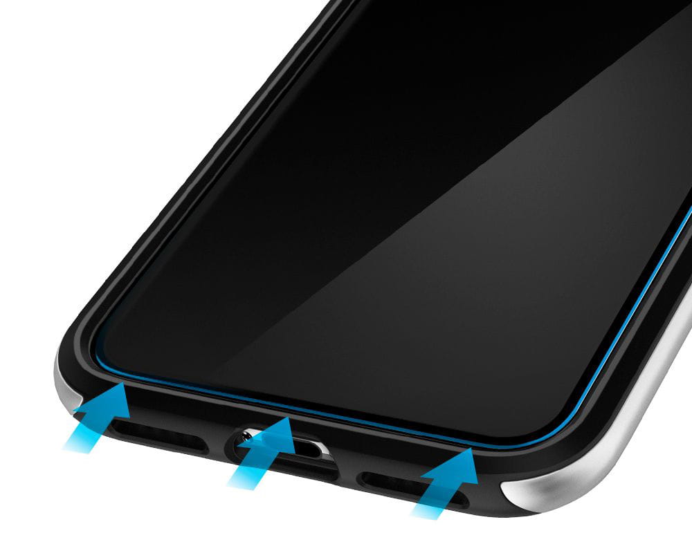 Glas für die Schutzhülle Spigen Glas.tR Slim AM 2-Pack iPhone 11 / Xr transparent