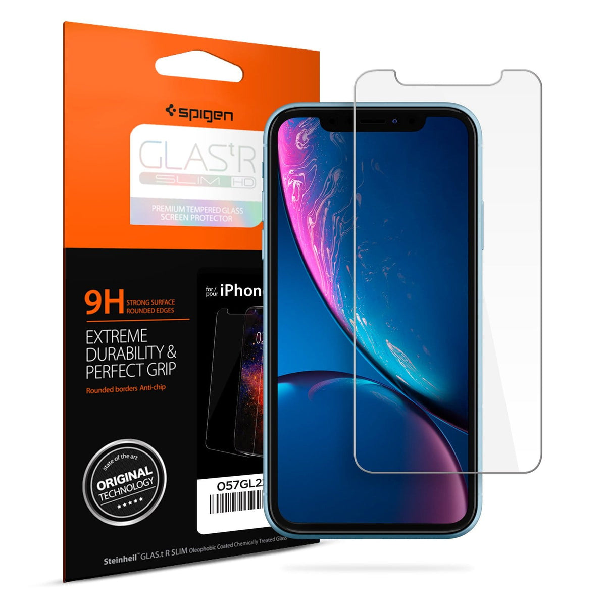 Glas für die Schutzhülle Spigen Glas.tR Slim iPhone 11/ Xr transparent