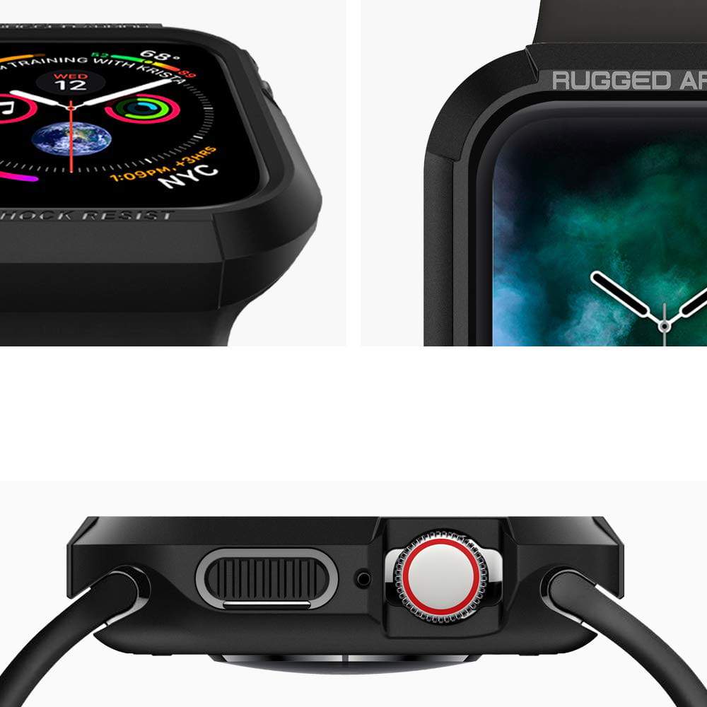 Schutzhülle Spigen Rugged Armor Apple Watch 40mm SE/6/5/4 schwarz - Guerteltier