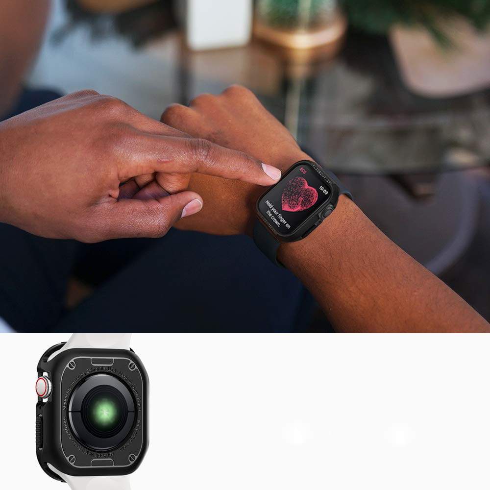 Schutzhülle Spigen Rugged Armor Apple Watch 40mm SE/6/5/4 schwarz - Guerteltier