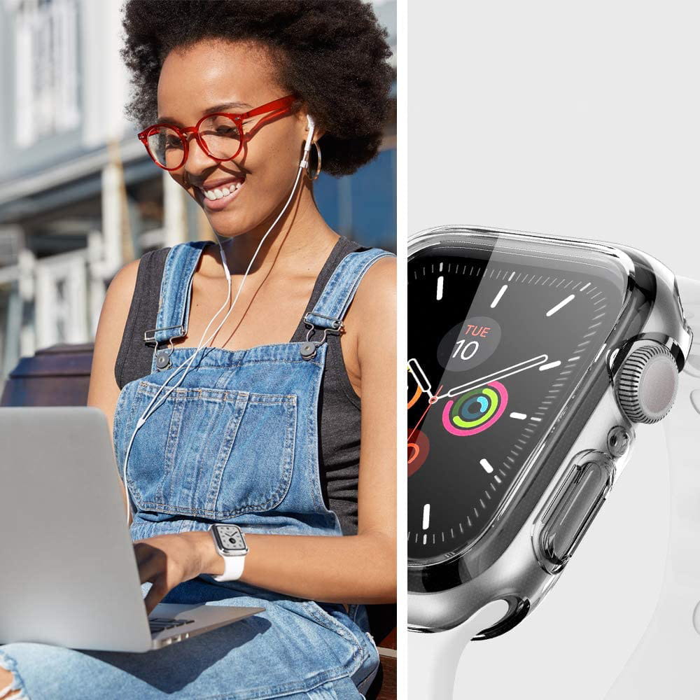 Schutzhülle mit Displayschutz Spigen Ultra Hybrid 360 für Apple Watch 40mm SE/SE 2022/6/5/4 transparent