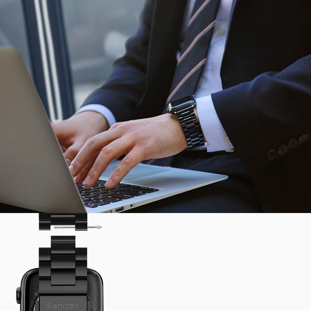Armband Spigen Modern Fit Apple Watch 44mm SE/6/5/4 42mm 3/2/1 schwarz - Guerteltier