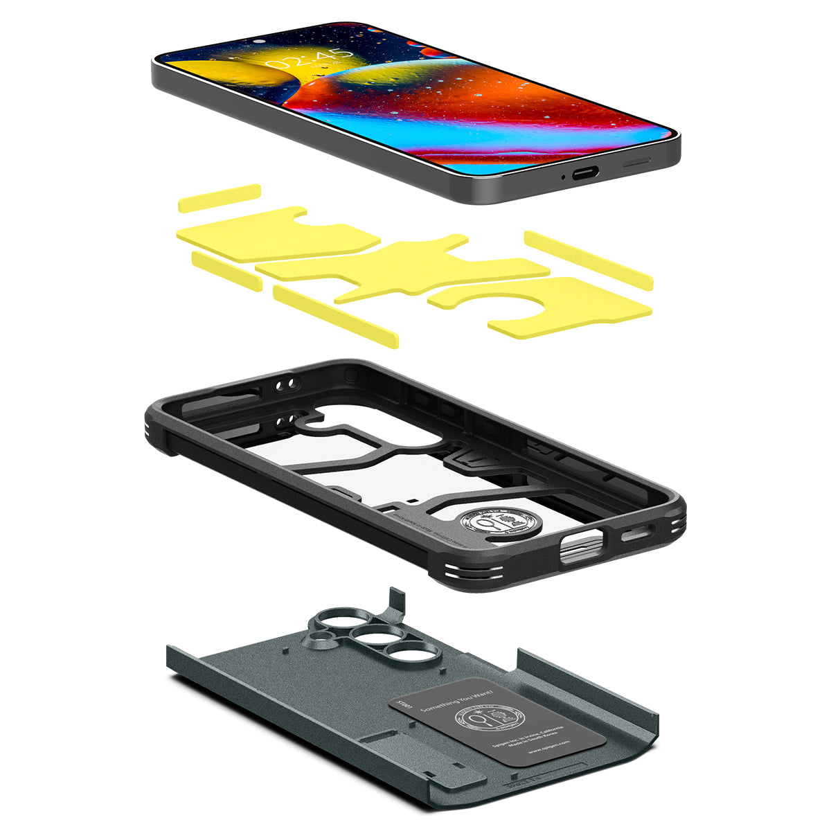 Schutzhülle für Galaxy S24, Spigen Tough Armor, Grün