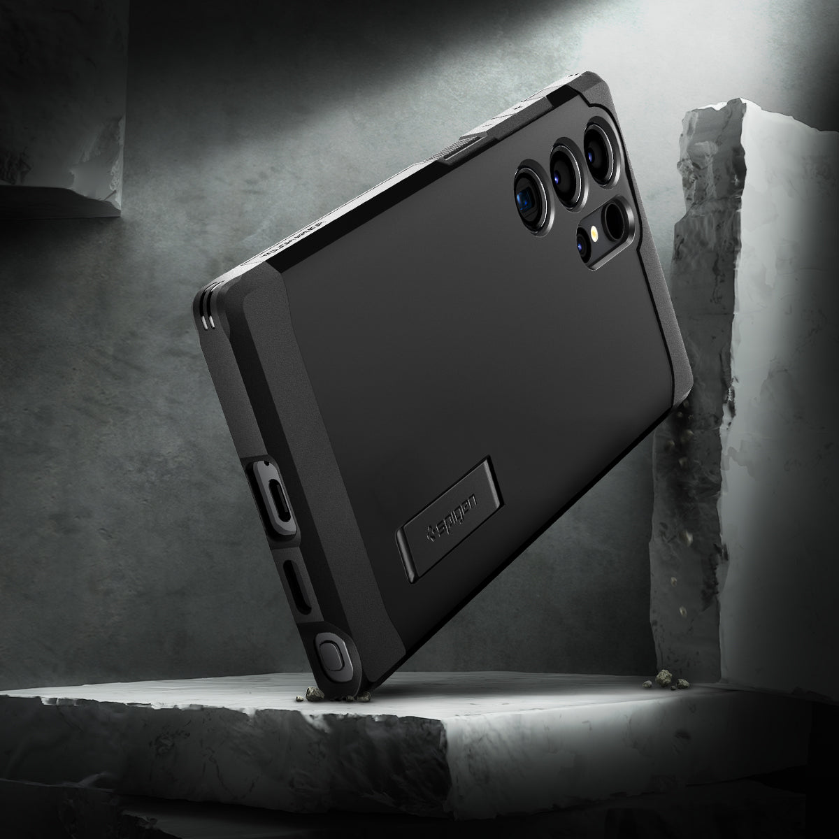 Schutzhülle für Galaxy S24 Ultra, Spigen Tough Armor, Schwarz