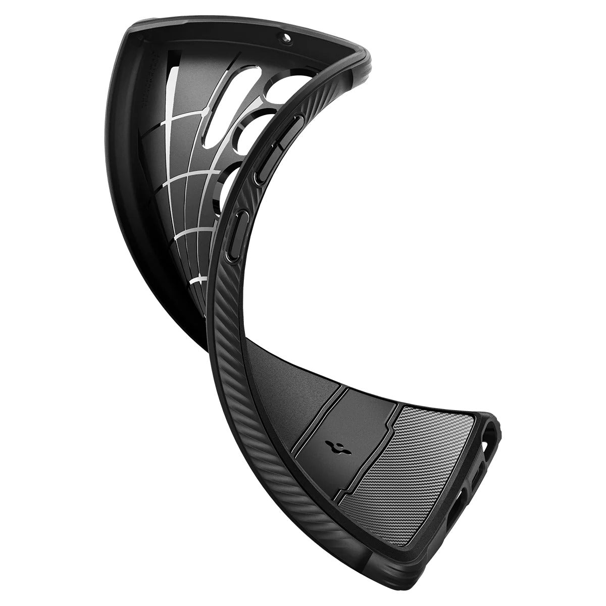 Schutzhülle Spigen Rugged Armor für Galaxy S23 Ultra, Schwarz