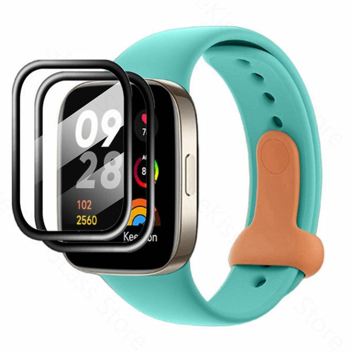 Hybrides Glas Bizon Glass Edge für Xiaomi Redmi Watch 3, Schwarz