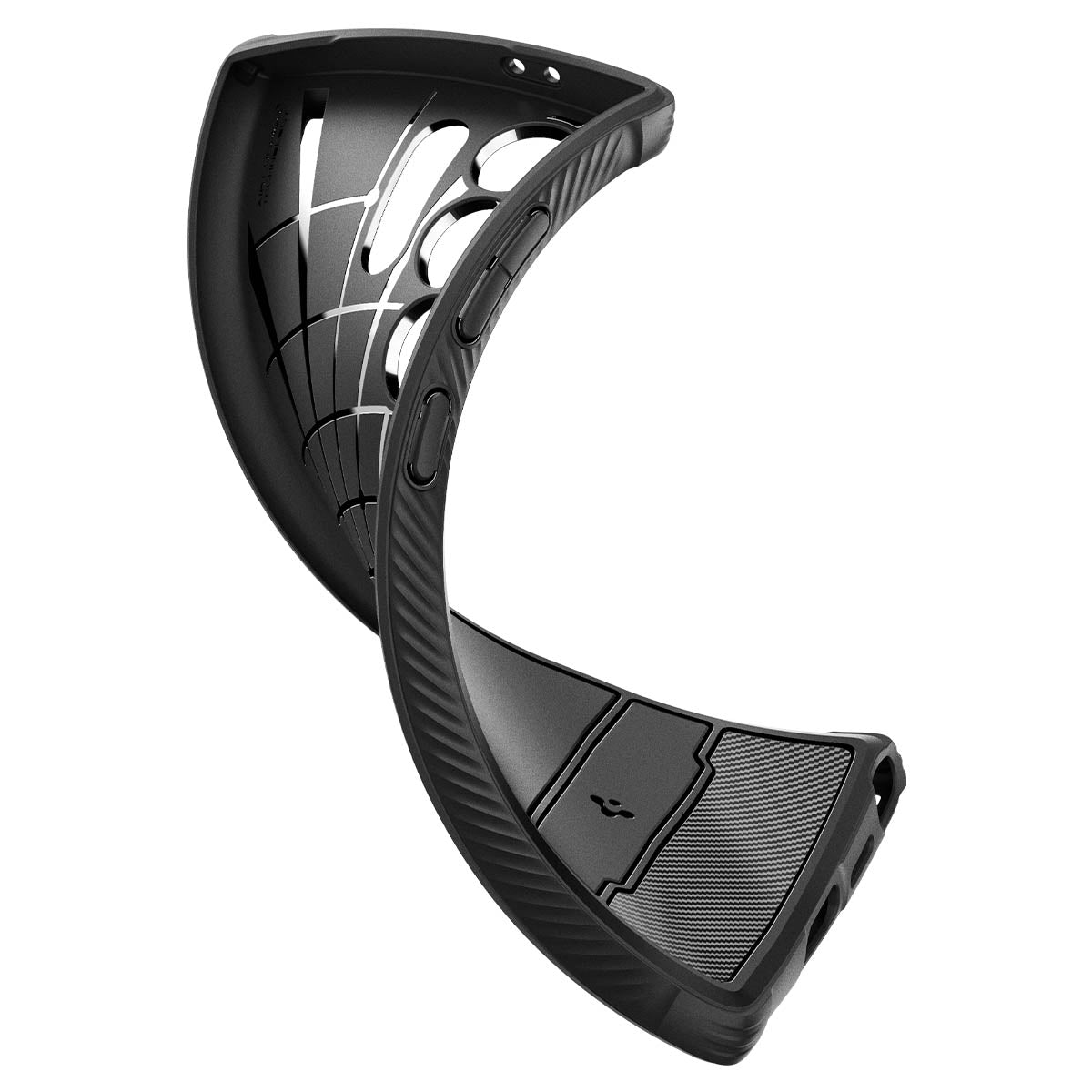 Schutzhülle für Galaxy S24 Ultra, Spigen Rugged Armor, Schwarz