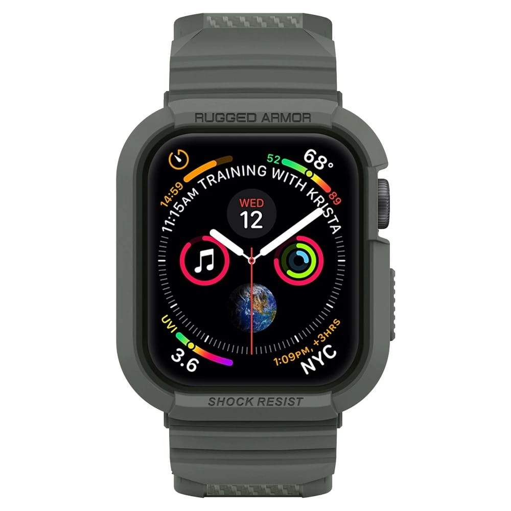 Schutzhülle Spigen Rugged Armor Pro Apple Watch 44mm SE/6/5/4 Grün - Guerteltier
