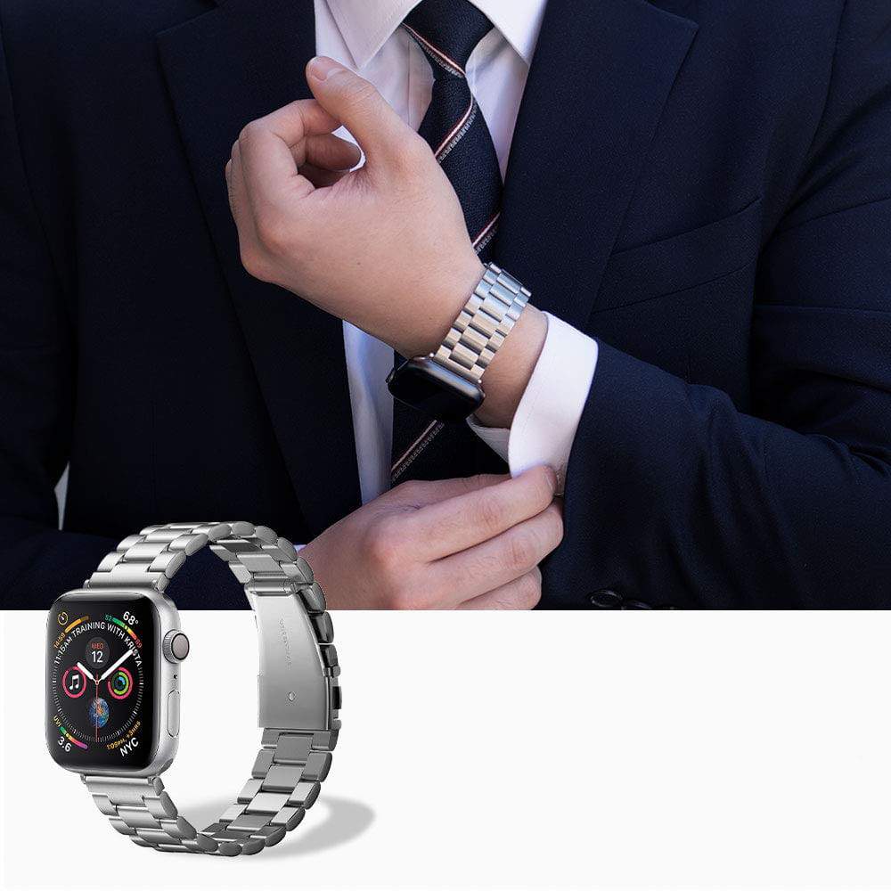 Armband Spigen Modern Fit Apple Watch 44 SE/6/5/4 / 42mm 3/2/1 silbern - Guerteltier