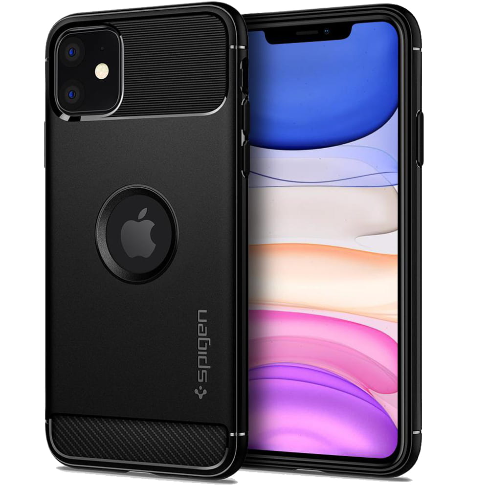Schutzhülle Spigen Rugged Armor iPhone 11 schwarz