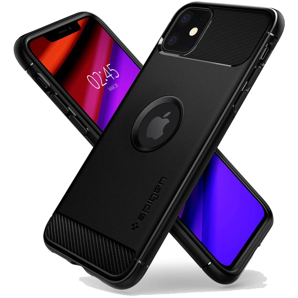 Schutzhülle Spigen Rugged Armor für iPhone 11 schwarz