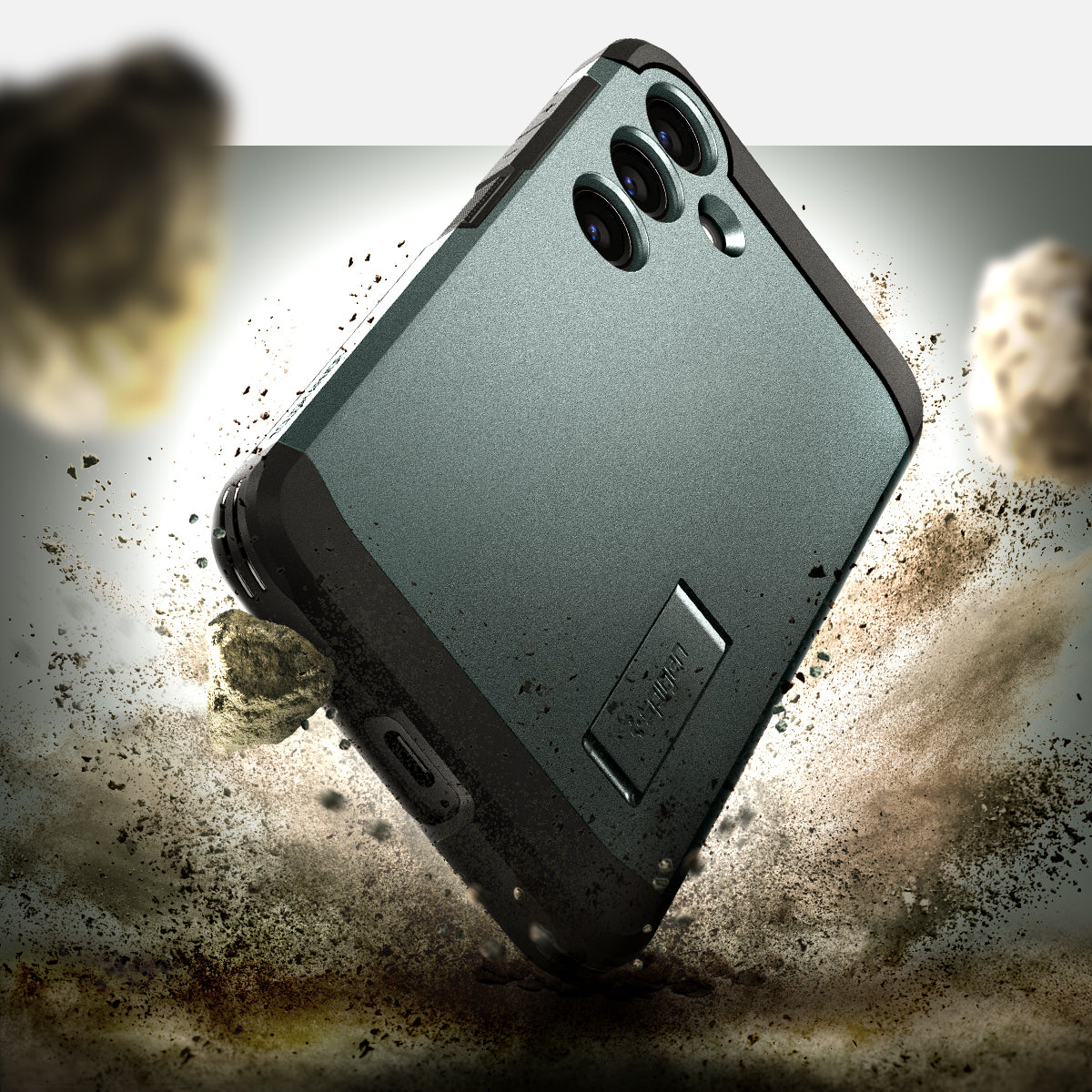 Schutzhülle für Galaxy S24, Spigen Tough Armor, Grün