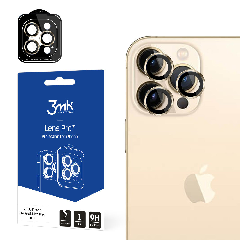 Objektivschutz 3mk Lens Protection Pro für iPhone 14 Pro / 14 Pro Max, Gold