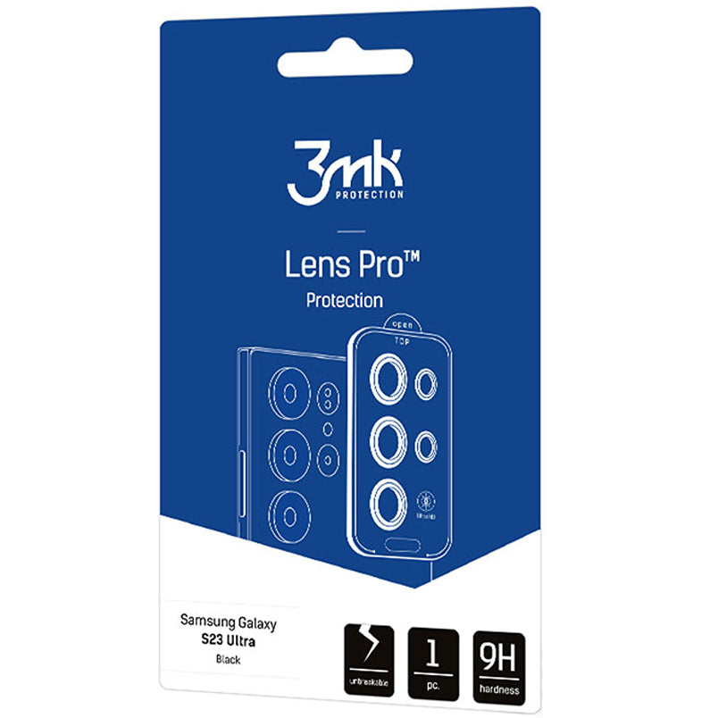 Objektivschutz 3mk Lens Protection Pro 1 Satz für Galaxy S23 Ultra, Schwarz