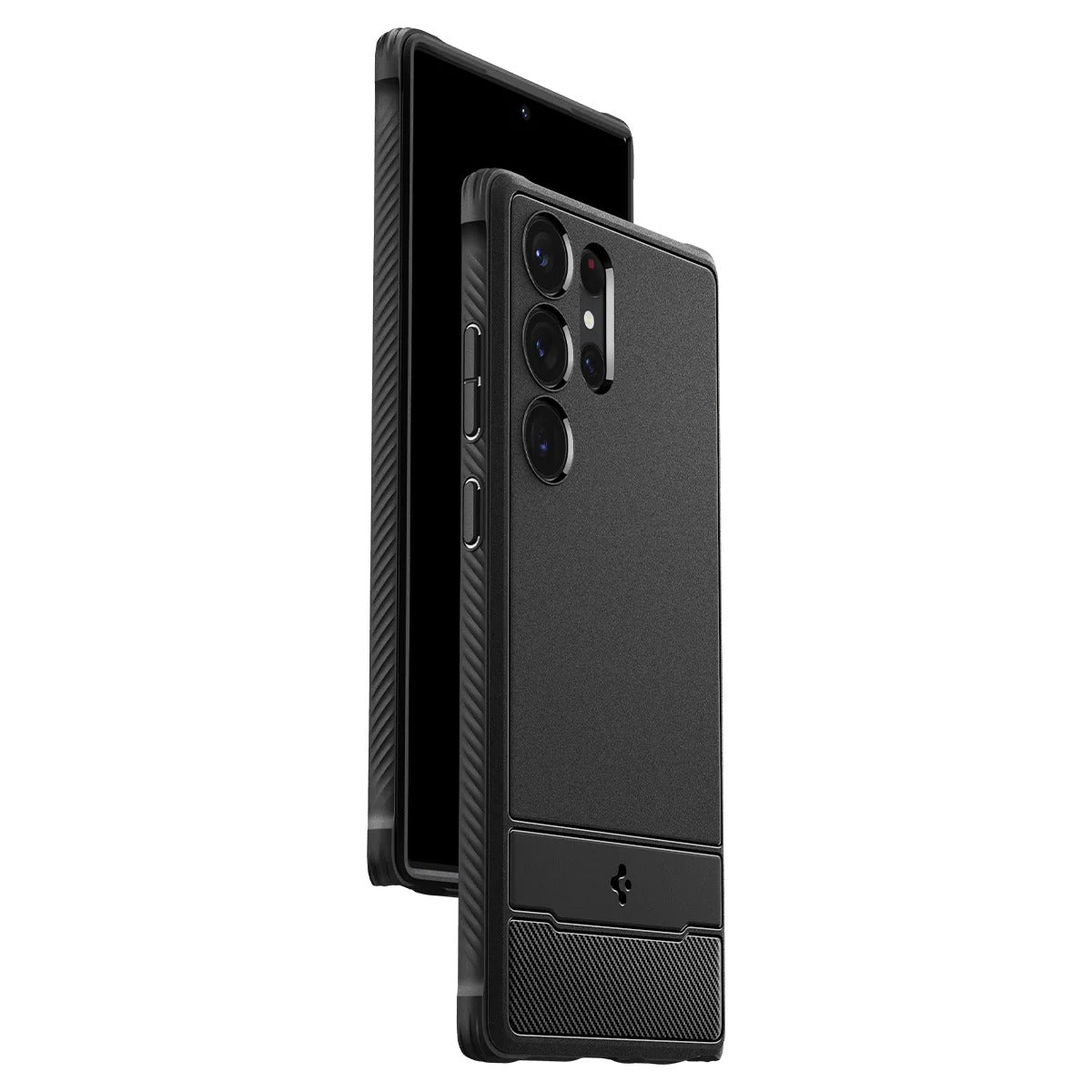 Schutzhülle Spigen Rugged Armor für Galaxy S23 Ultra, Schwarz
