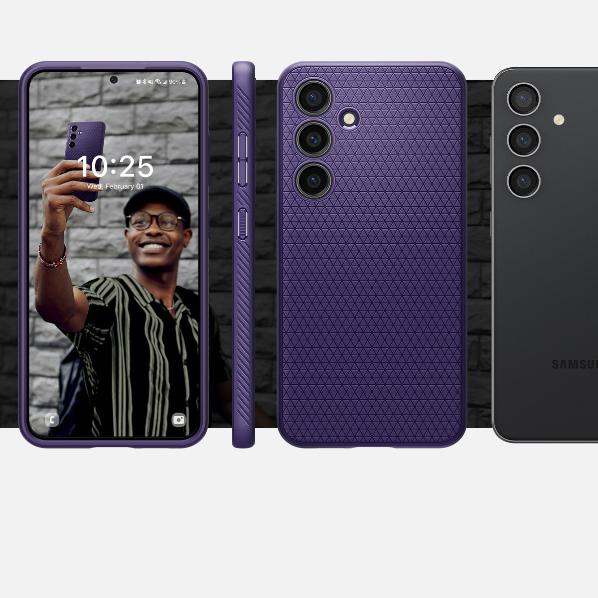 Schutzhülle für Galaxy S24, Spigen Liquid Air, Violett