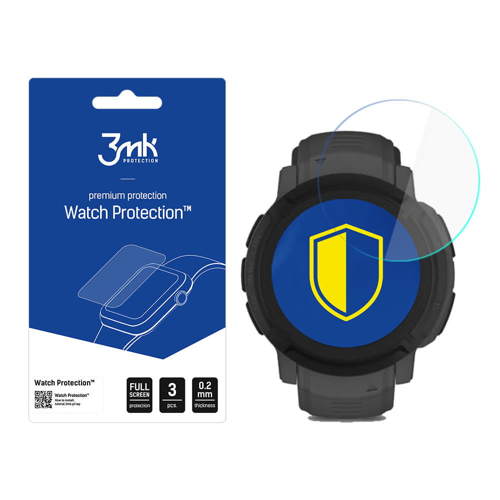 Hybridglas 3mk Watch Protection für Garmin Instinct 2, 3 Stück