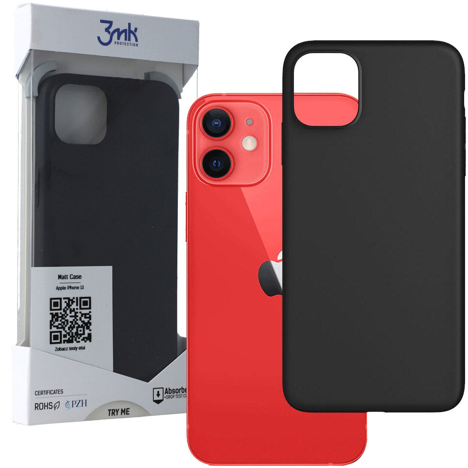 Schutzhülle 3mk Matt Case für iPhone 13, schwarz