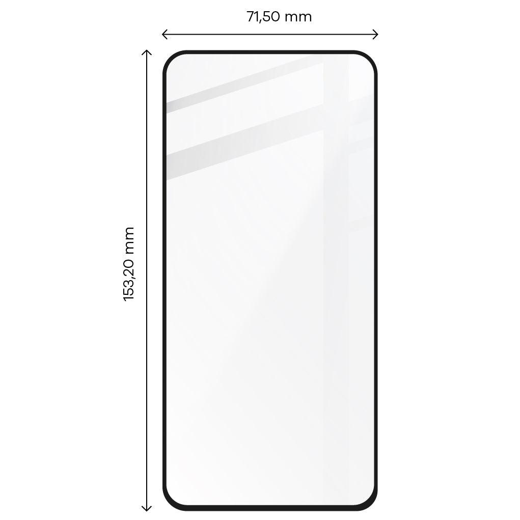 Gehärtetes Glas Bizon Glass Edge für Galaxy A54 5G, Schwarz