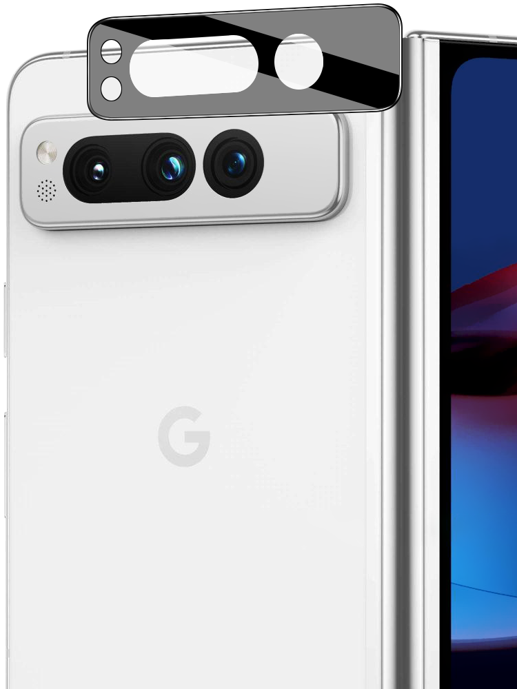 Gehärtetes Glas für die Kamera Bizon Glass Silk Lens für Google Pixel Fold, 2 Stück