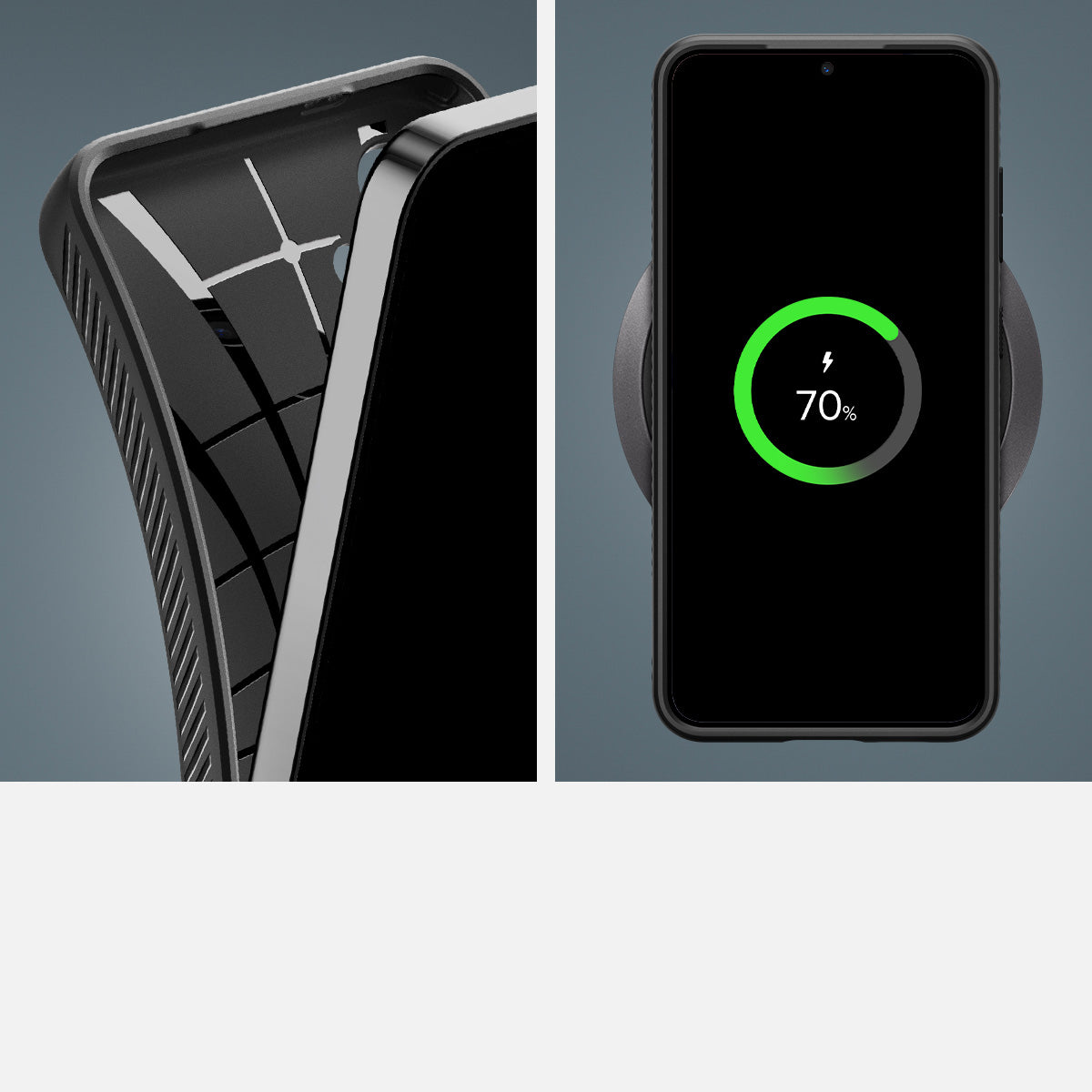 Schutzhülle für Galaxy S24 Plus, Spigen Liquid Air, Schwarz