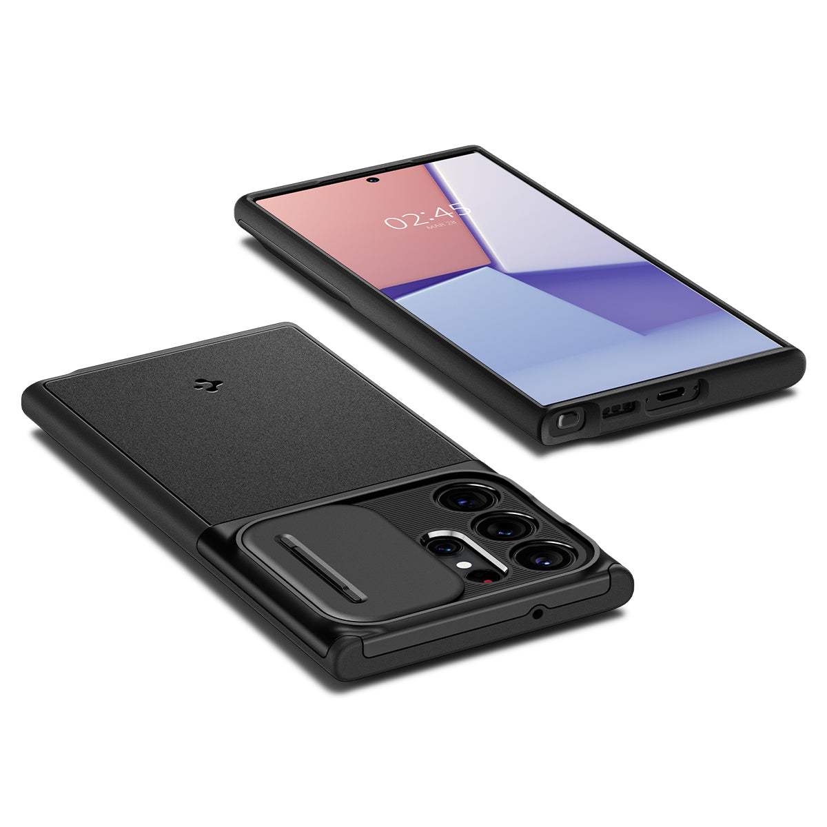 Schutzhülle Spigen Optik Armor für Galaxy S23 Ultra, Schwarz