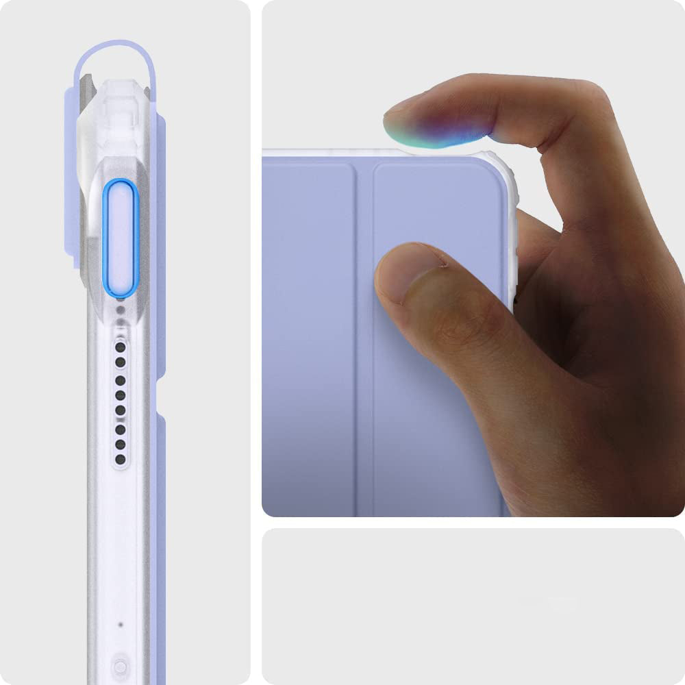 Schutzhülle für iPad Air 11" / 10.9" 2020-2026 / Pro 11" 2018, Spigen Ultra Hybrid Pro, Transparent/Violett