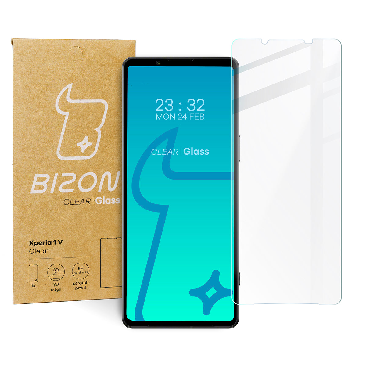 Gehärtetes Glas Bizon Glass Clear für Xperia 1 V