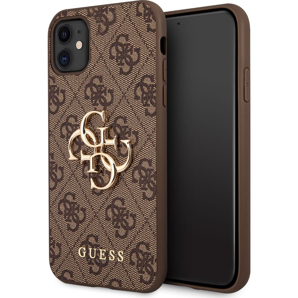 Schutzhülle Guess 4G Big Metal Logo für iPhone 11 / XR, Braun