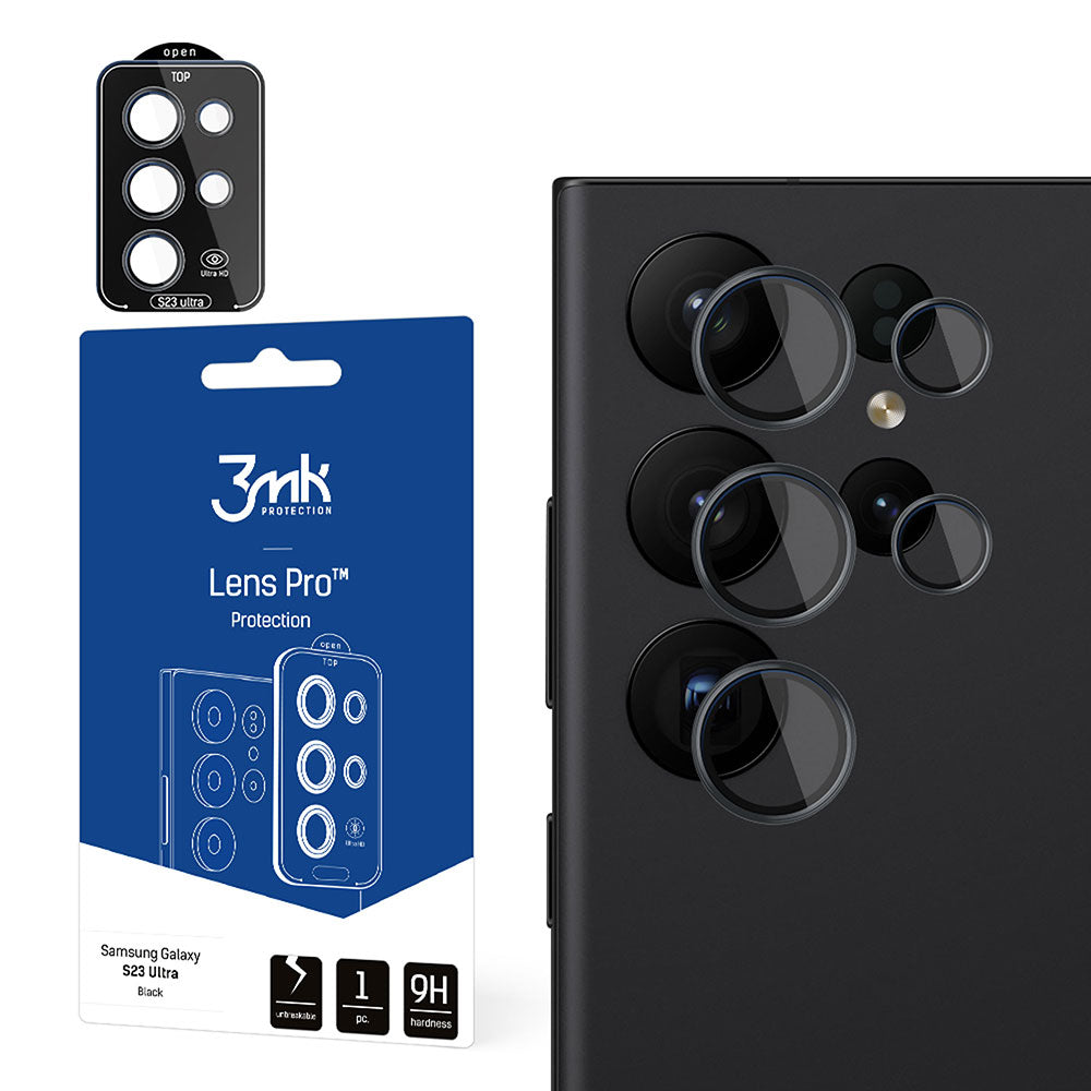 Objektivschutz 3mk Lens Protection Pro 1 Satz für Galaxy S23 Ultra, Schwarz