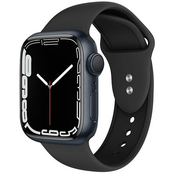 Armband Crong Sport Liquid Band für Apple Watch 49/46/45/44 mm, Schwarz