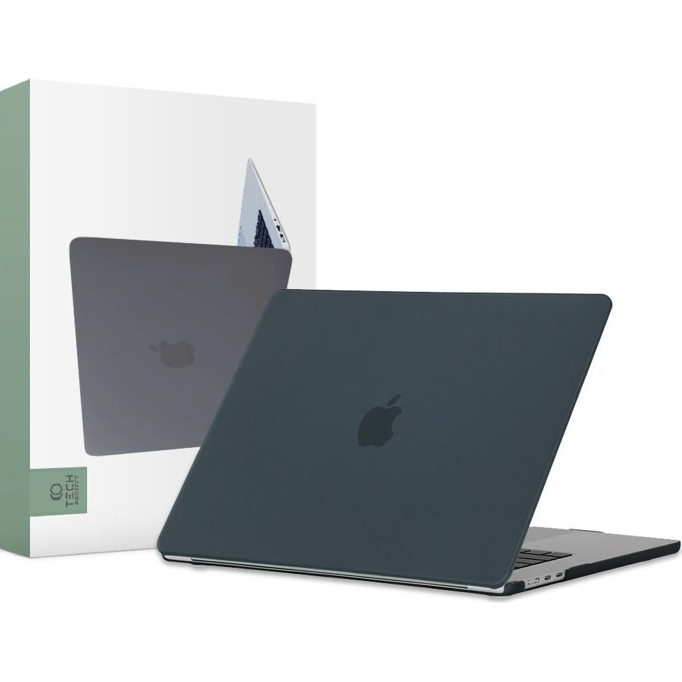Schutzhülle Tech Protect SmartShell für MacBook Air 15.3" M5 / M4 / M3 / M2, Matt Schwarz