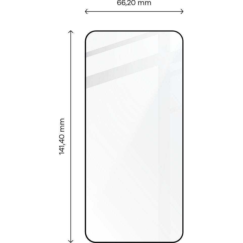 Gehärtetes Glas Bizon Glass Edge für Galaxy S23, schwarz