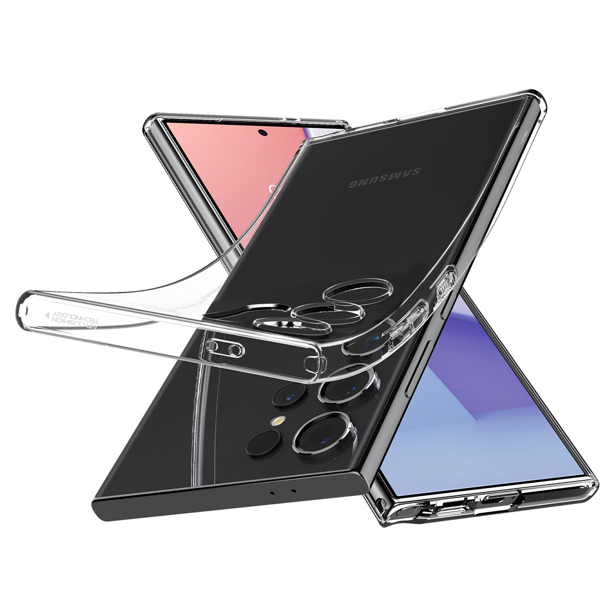 Schutzhülle für Galaxy S24 Ultra, Spigen Liquid Crystal, Transparent