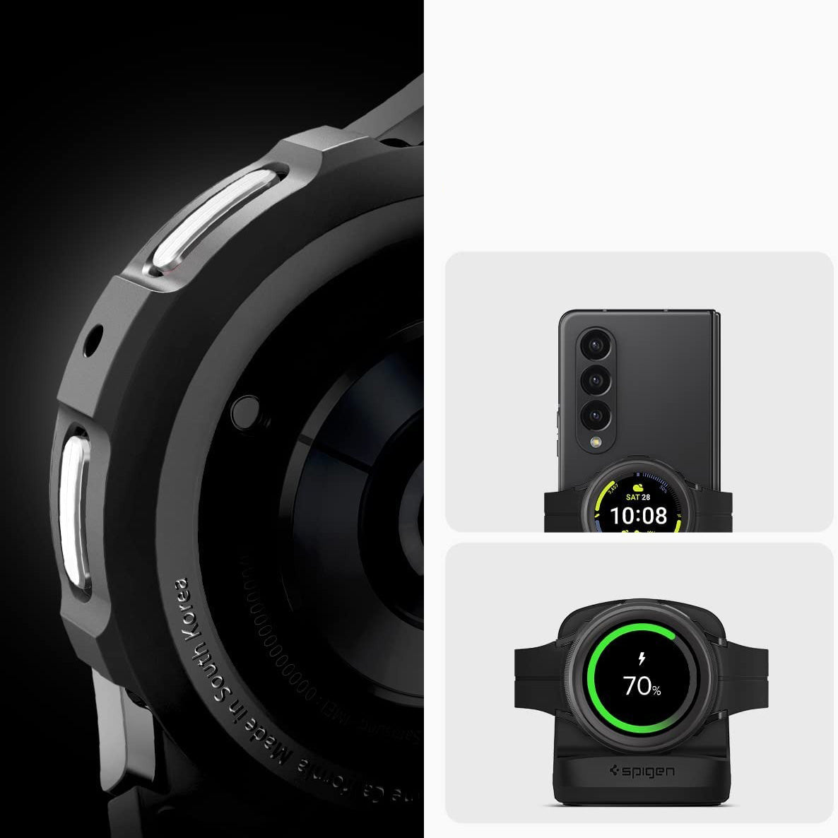 Schutzhülle Spigen Liquid Air für Galaxy Watch 5 Pro 45mm, Schwarz