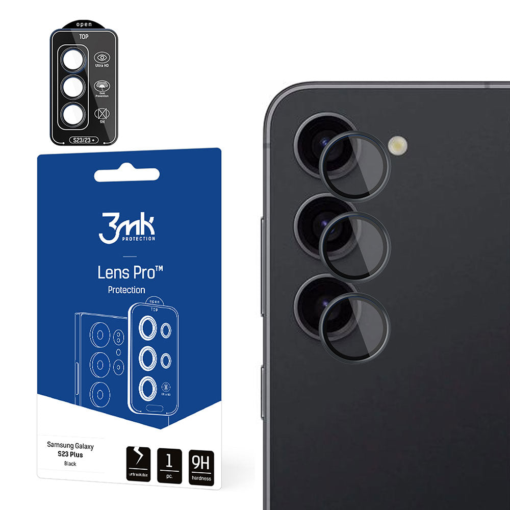 Objektivschutz 3mk Lens Protection Pro 1 Satz für Galaxy S23 Plus, Schwarz