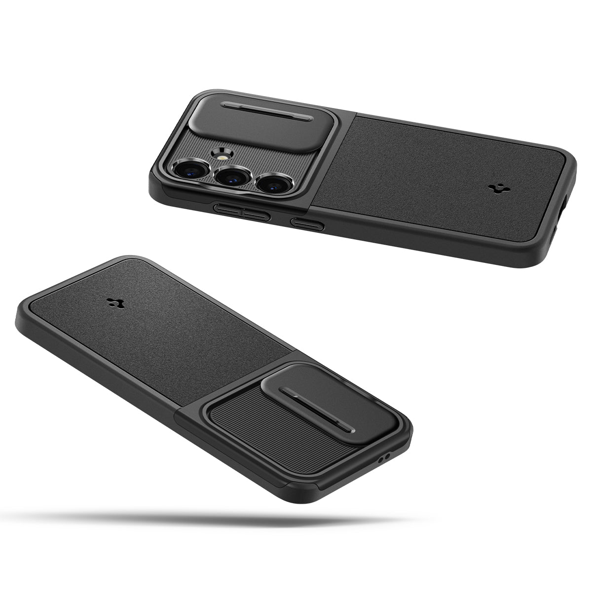 Schutzhülle für Galaxy S24, Spigen Optik Armor, Schwarz