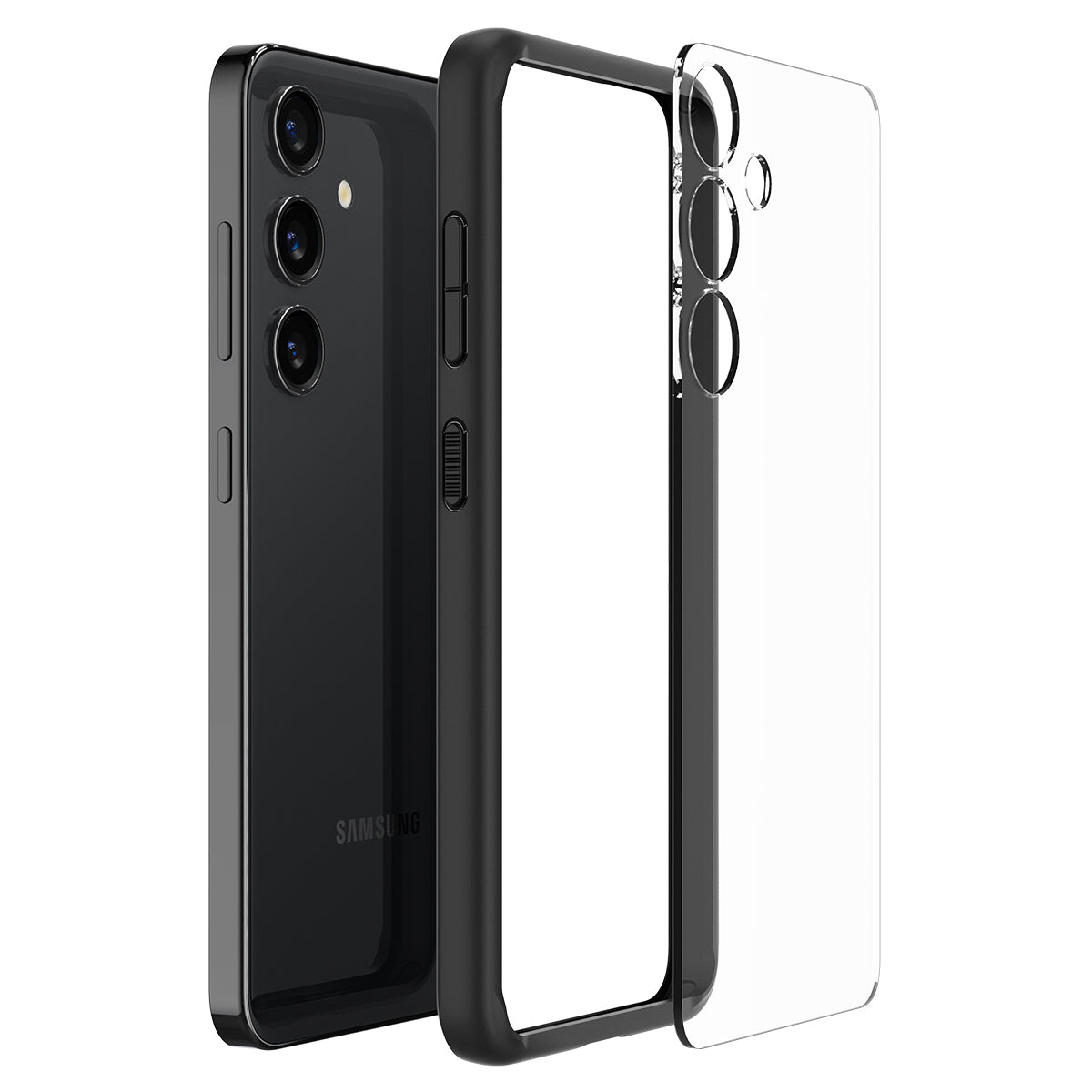 Schutzhülle für Galaxy S24, Spigen Ultra Hybrid, Transparent-Schwarz