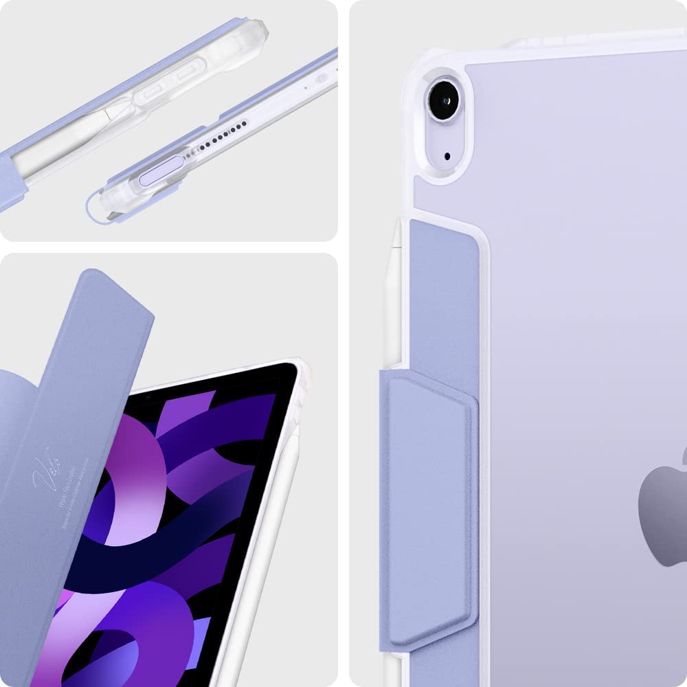 Schutzhülle für iPad Air 11" / 10.9" 2020-2026 / Pro 11" 2018, Spigen Ultra Hybrid Pro, Transparent/Violett