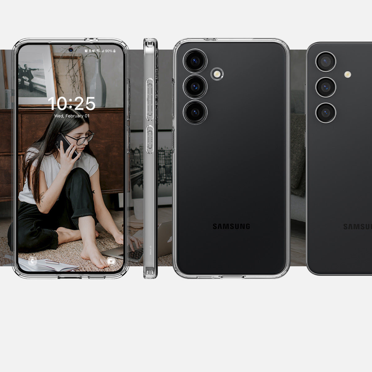 Schutzhülle für Galaxy S24, Spigen Liquid Crystal, Transparent