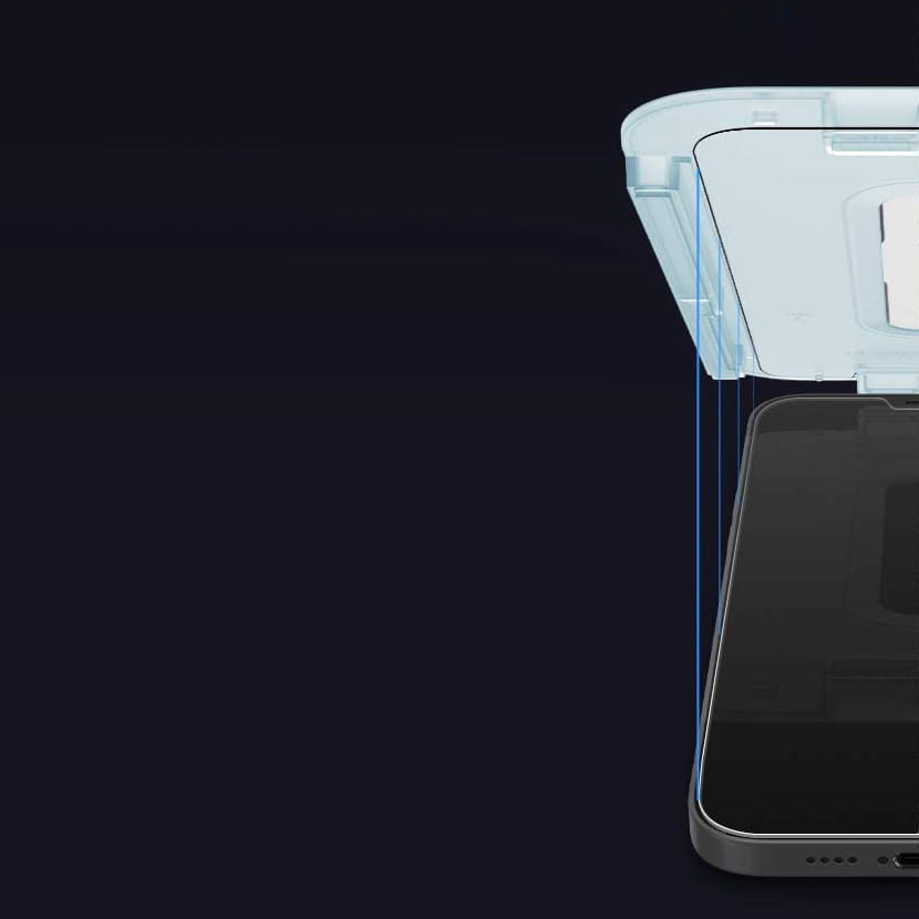 Glas für die Schutzhülle Spigen Glas.tR EZ Fit 2-Pack iPhone 12 / 12 Pro