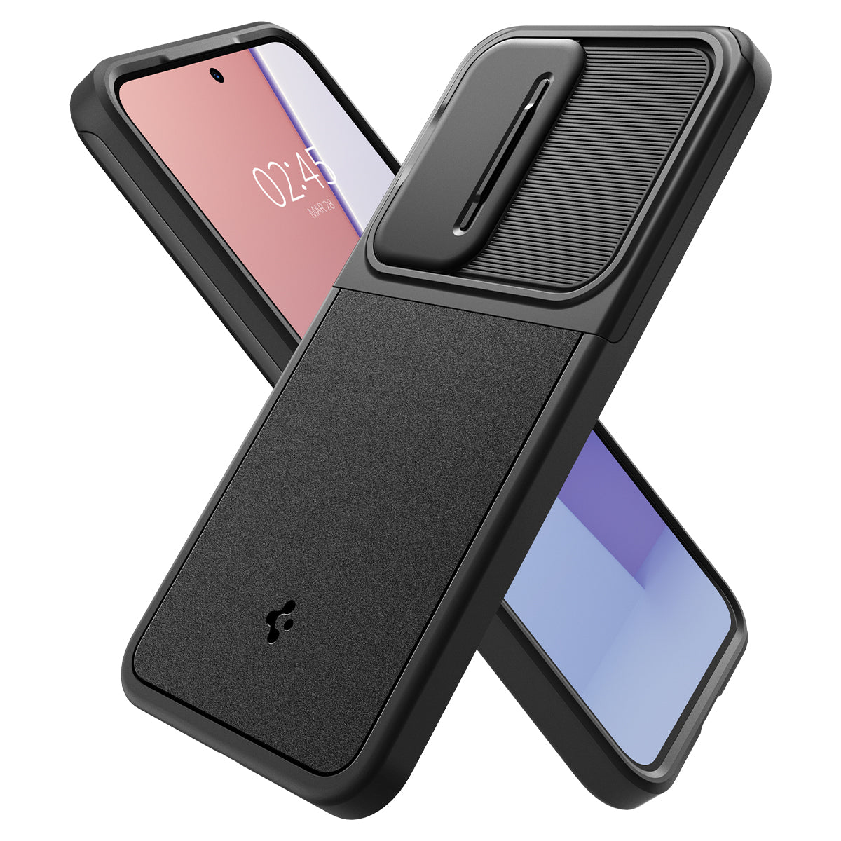Schutzhülle für Galaxy S24, Spigen Optik Armor, Schwarz