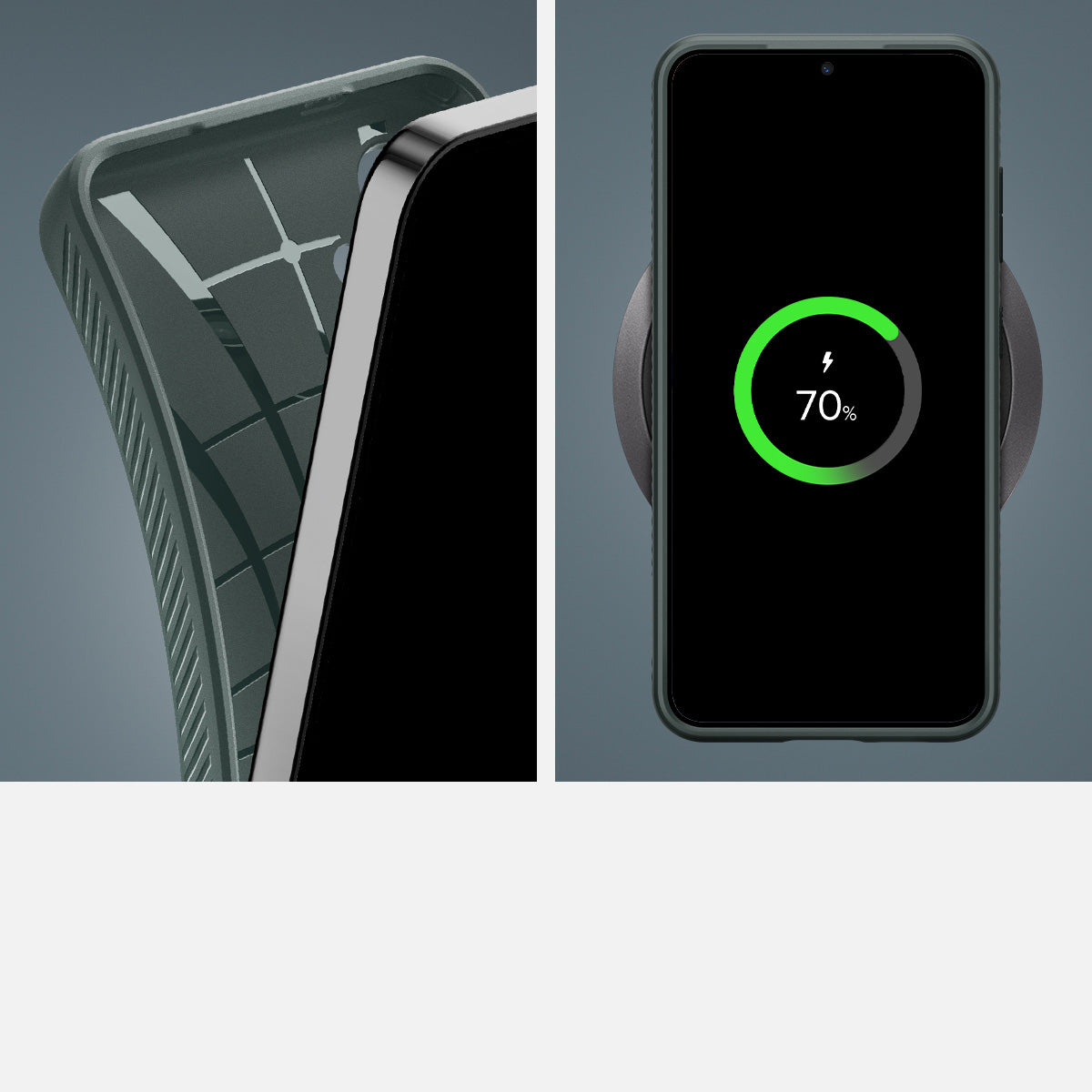 Schutzhülle für Galaxy S24, Spigen Liquid Air, Grün