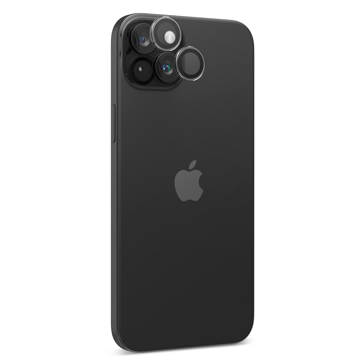 Glas für iPhone 15/15 Plus/14/14 Plus, für die Kamera, Spigen Glas.tR Ez Fit Optik Pro 2-Pack, Schwarz-Transparent