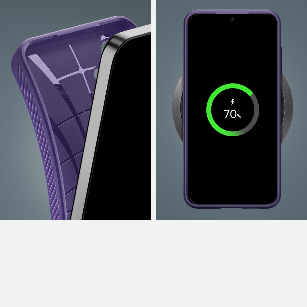 Schutzhülle für Galaxy S24, Spigen Liquid Air, Violett