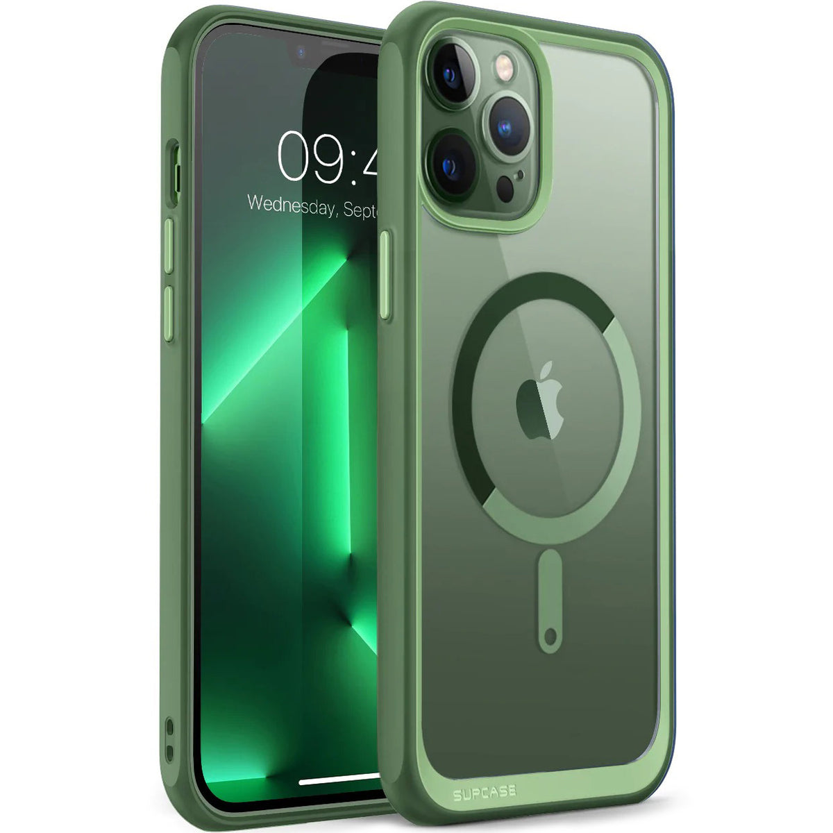 Schutzhülle Supcase UB Mag mit MagSafe für iPhone 13 Pro Max, Transparent-Grün